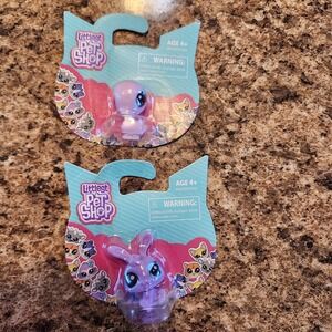 Littlest Pet Shop NIP 2018 Hasbro Pink Duck And Purple Bunny